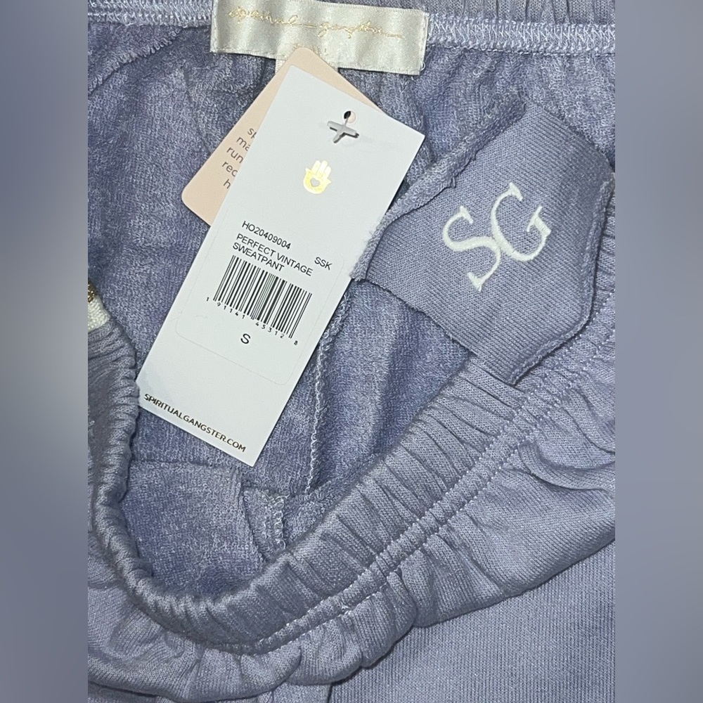 Spiritual Gangster Perfect Vintage Sweatpants, Purple w Multicolor Stripes Small - Picture 13 of 13